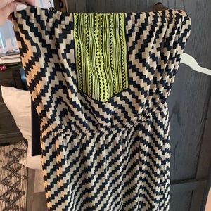 Maxi front slit bandeau top dress